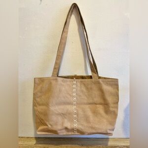 1990s Barganza Sopresa! Shoulder Hobo Bag with Stitch Detail + Tassel